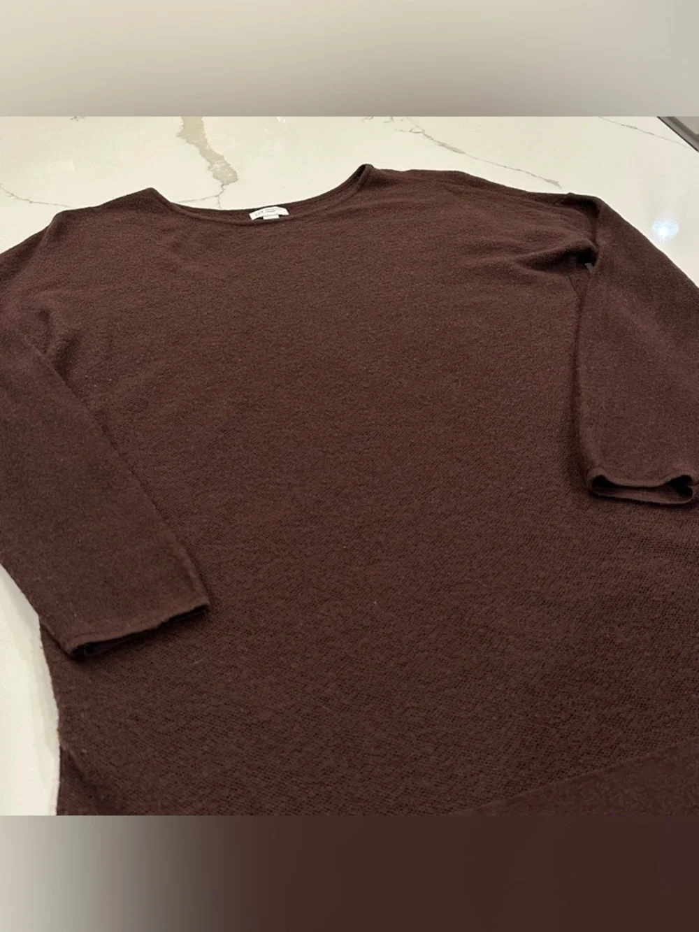 J. Jill Washable Merino Wool Brown Berry Sweater Womens M Lightweight Cozy Knit